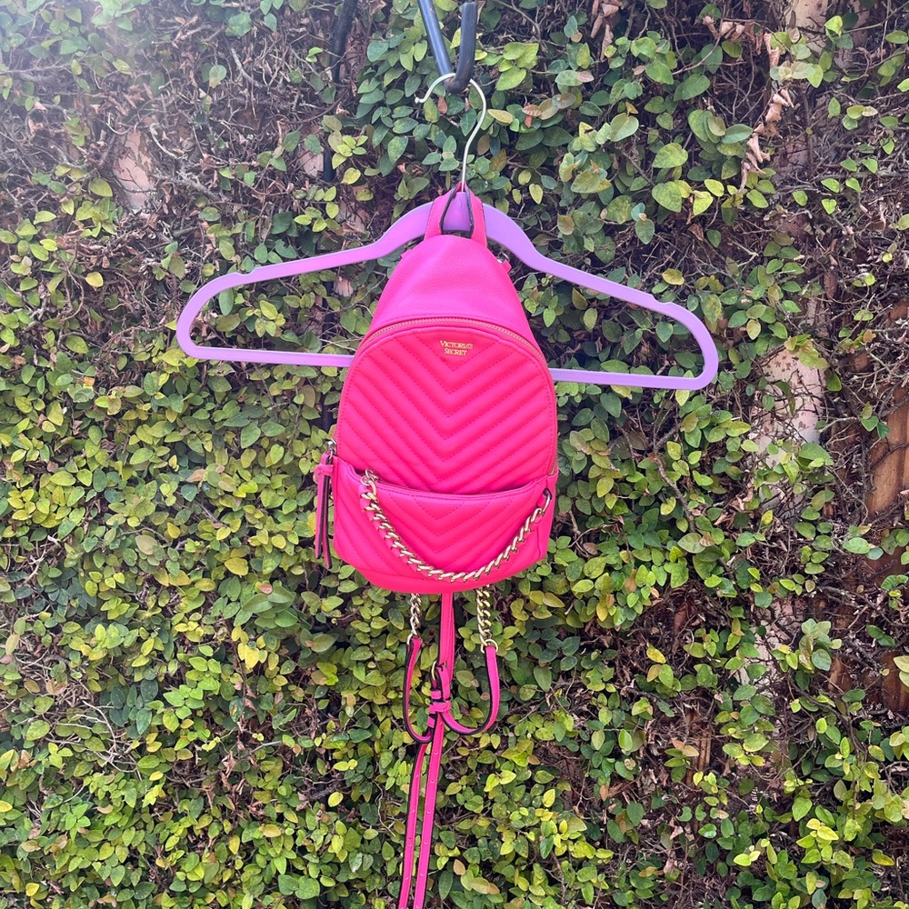 Victoria's Secret Hot Pink Quilted Backpack